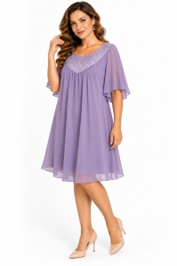 Rochie lila prăfuit cu paiete Elena