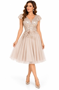 Rochie ocazie din tul si paiete Stella