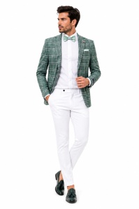 Sacou slim fit Calvin verde - Img 3
