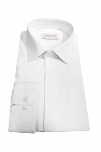 Camasa Pierre Carlos, slim fit, alba, Luciano