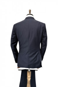 Costum bleumarin slim fit cu vesta