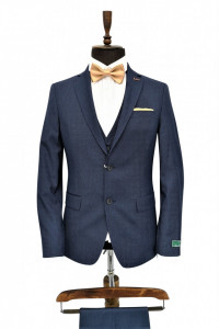 Costum slim fit bleumarin