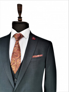 Costum gri slim fit 