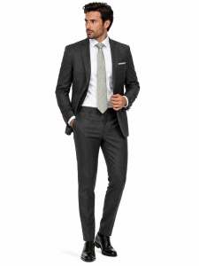 Costum barbati slim fit Noah gri - Img 4