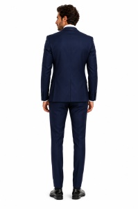 Costum de Ocazie Slim Fit, Morris bleumarin Eleganță de la Dress Elegant by ZIVER - Img 4