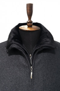 Palton gri inchis barbati