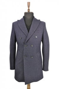 Palton slim fit bleumarin Rufus