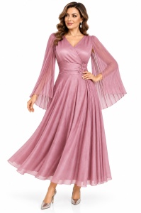 Rochie ocazie Aurora roz pudrat - Img 2