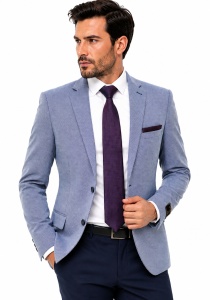 Sacou slim fit Bradley bleu