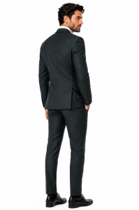 Costum barbati slim fit Fergus gri inchis - Img 5