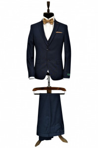 Costum slim fit bleumarin