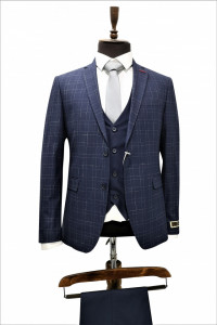 Costum bleumarin slim fit