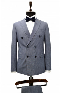 Costum barbati slim fit Samuel gri 2R