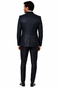 Costum de Ocazie Slim Fit în 4 Piese cu Papion Inclus Nathan Bleumarin - Img 4