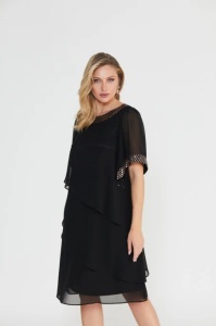 Rochie neagra din voal Mia - Img 2