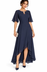 Rochie voal Lara bleumarin