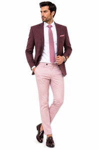 Sacou slim fit Bradley roz - Img 3