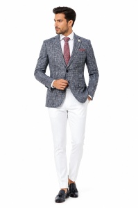 Sacou slim fit Calvin bleumarin - Img 2