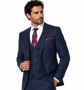 Costum barbati slim fit Fergus albastru inchis