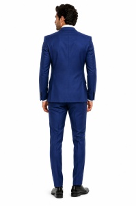 Costum barbati slim fit Lawrence albastru - Img 4