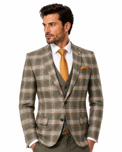 Costum barbati slim fit Timothy verde