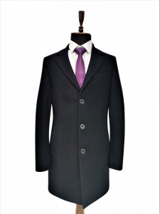 Palton negru slim fit Jonah