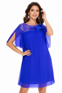 Rochie albastra din matase naturala Bonnie - Img 2