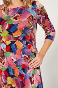 Rochie de ocazie cu imprimeu multicolor Michelle - Img 3