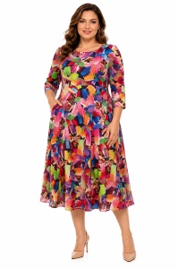 Rochie de ocazie cu imprimeu multicolor Michelle