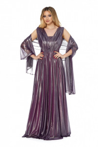 rochie de seara mov sidefat