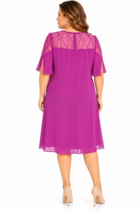 Rochie din voal fucsia Melody - Img 4