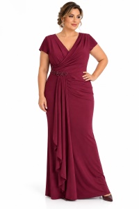 Rochie elegantă din lycra bordo Adelia