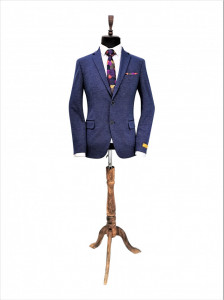 sacou slim fit albastru