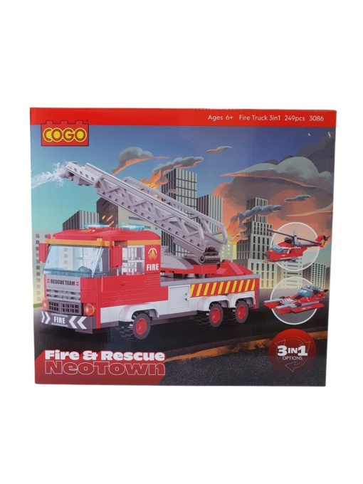 Kocke fire & rescue 3u1 Cogo 249pcs