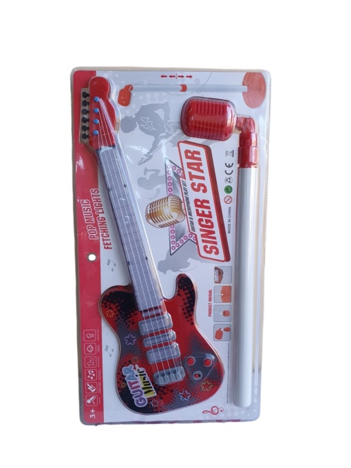 Gitara sa mikrofonom crvena