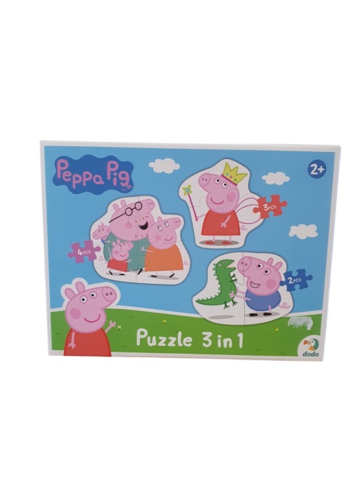 Puzle Peppa Pig i porodica 3u1 Dodo 12 pcs