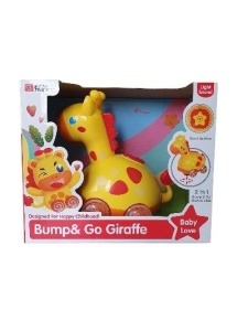 Interaktivna igračka za bebe žirafa Bump&Go 2u1