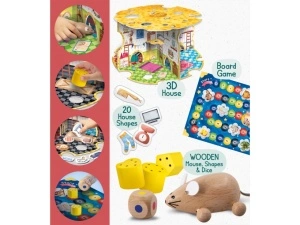 Montesori edukativni set drvena kućica i miš Lisciani - Img 3