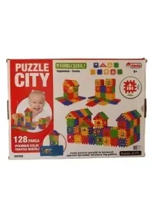 Puzzle kocke city 128pcs Dede