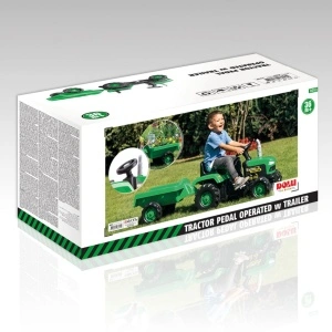 Traktor na pedale sa prikolicom zeleni Dolu - Img 3