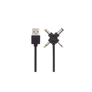 CABLU ALIMENTARE USB-A 2xJACK + 2xDC 1.5m