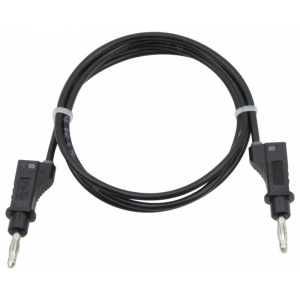 CABLU FLEXIBIL CU DOUA BANANE 4MM NEGRU 1M