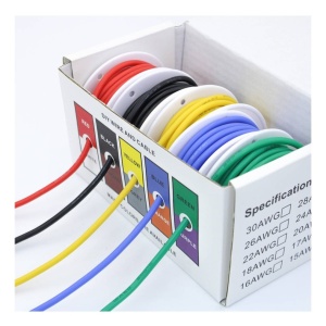 CABLU SILICON 24AWG MULTICOLOR 5 ROLE x 5M