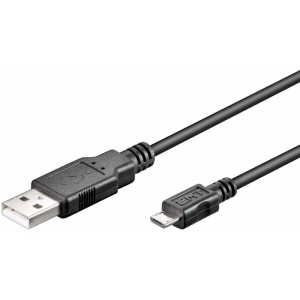 CABLU USB 2.0A MICROUSB 0.3m NEGRU
