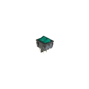 INTRERUPATOR ILUMINAT 2x2 POZ. ON-OFF VERDE