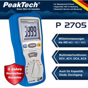MILIOHMETRU DIGITAL P2705 PEAKTECH - Img 6