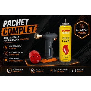 Pachet PORTASOL HP820-PISTOL CU GAZ 50-820W + BUTELIE GAZ CU ADAPTOARE 270ml