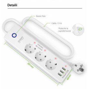 PRELUNGITOR SMART 3 Prize + USB QC, CONTOR ENERGIE, GOSUND - Img 2