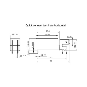 RELEU 12 V/20 A 360 OHM HF115F-Q/012-H3 - Img 3
