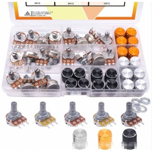 SET 20 POTENTIOMETRE LINIARE 5K/10K/20K/50K/100K SI BUTOANE